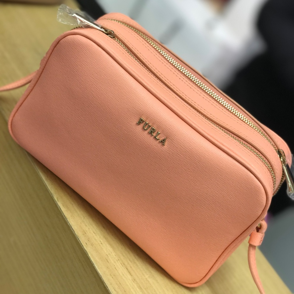 Furla Leather Small Crossbody bag Peach